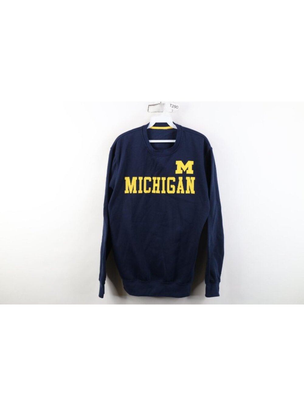 Vtg Y2K Mens Large Faded Spell Out University of Michigan Crewneck Sweatshirt